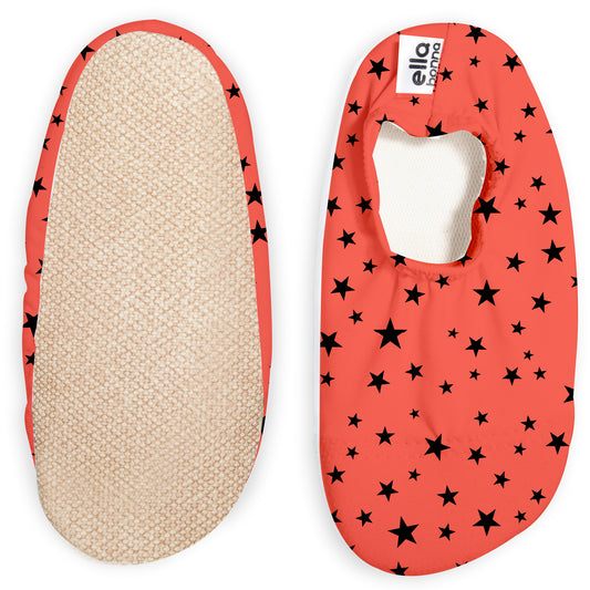 Non-Slip Sole, Unisex Baby, Children's Sea Shoes, Pool Booties, Black Star