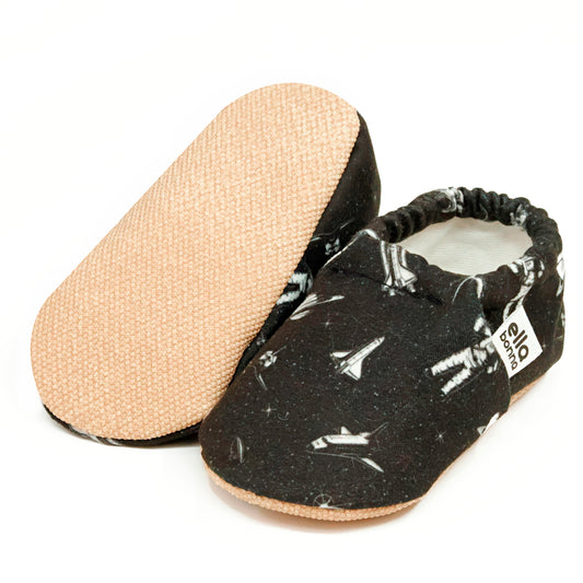 Ella Bonna Non-Slip Sole Astronaut And Space Patterned Baby Booties, Home Boot Slippers Nursery Shoes