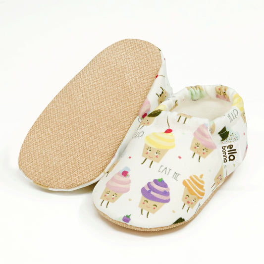 Ella Bonna Non-Slip Sole Muffin Patterned Baby Booties, Home Boot Slippers Nursery Shoes