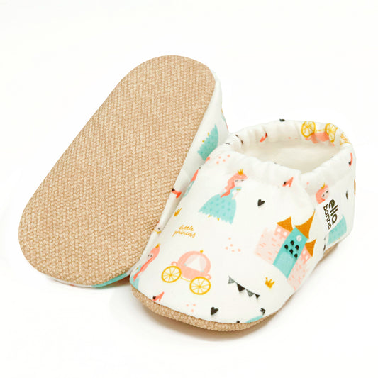 Ella Bonna Non-Slip Sole Princess Patterned Baby Booties, Home Boot Slippers Nursery Shoes