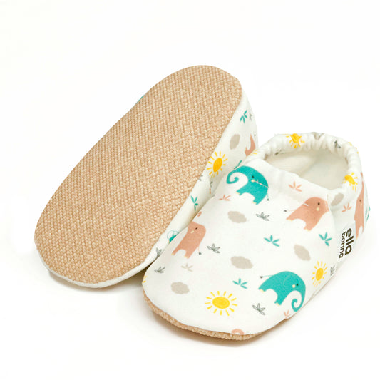 Ella Bonna Baby Moccasins, Slippers, Elephant