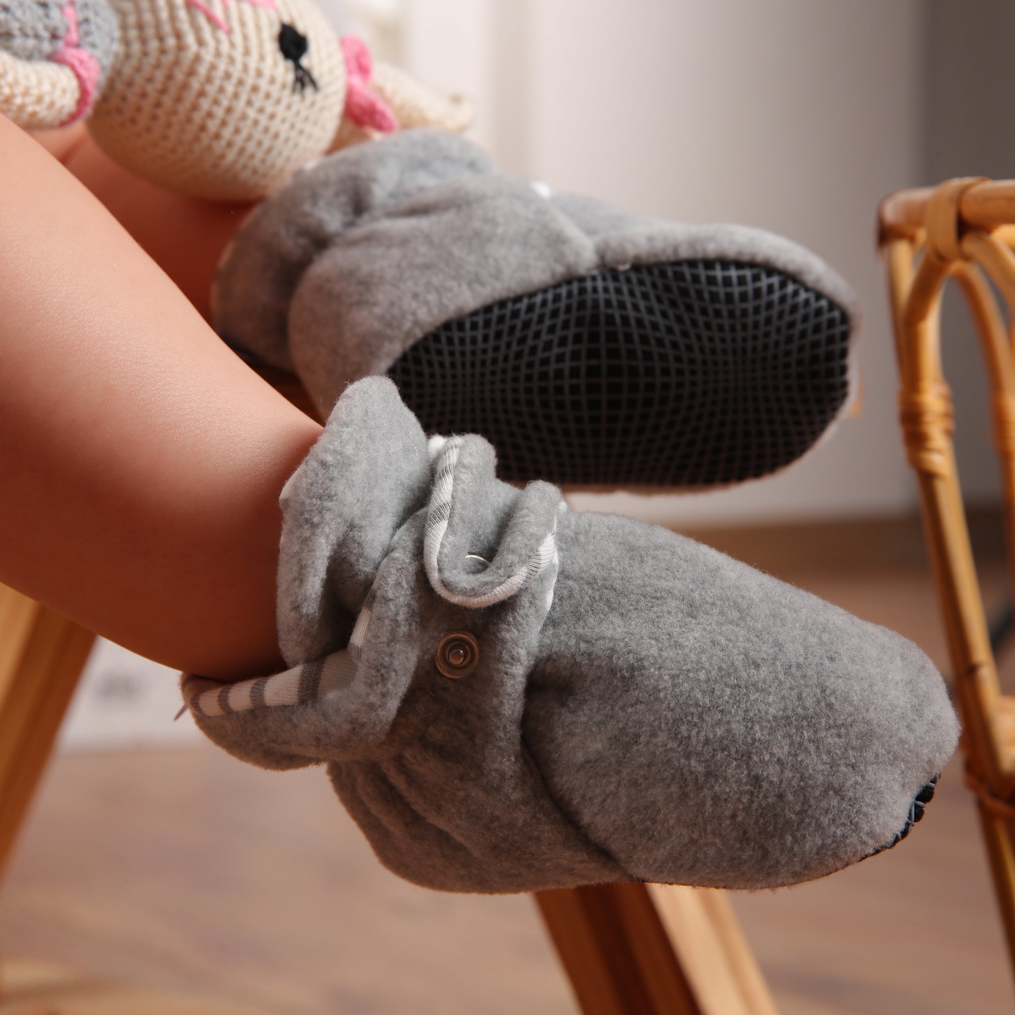 Muslin Stay On Baby Booties Black Muslin Stay On Baby Booties Black