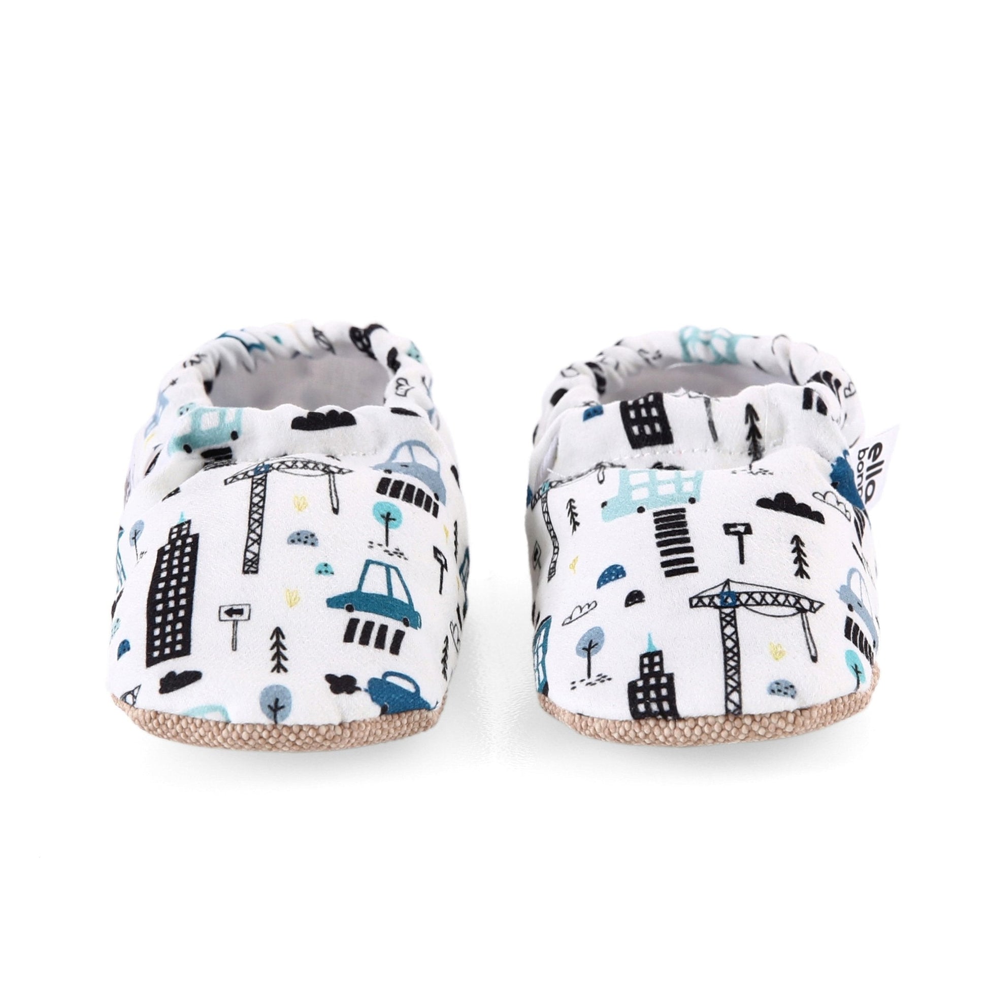City Patterned Baby Booties 