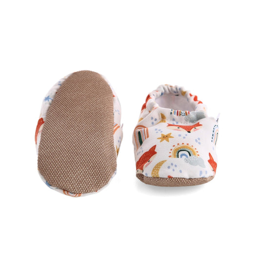 Fox Patterned Baby Booties
