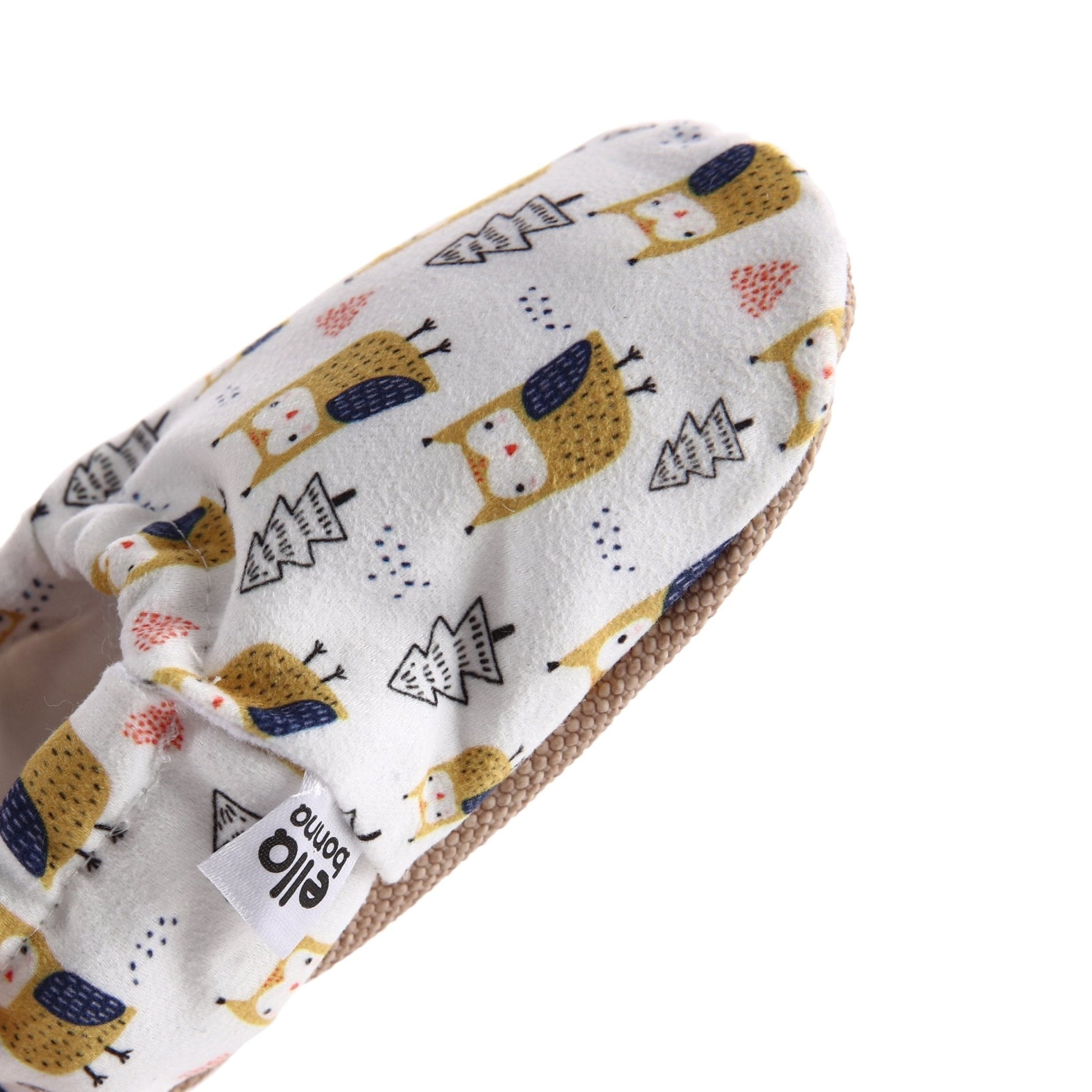 Bird Patterned Baby Booties
