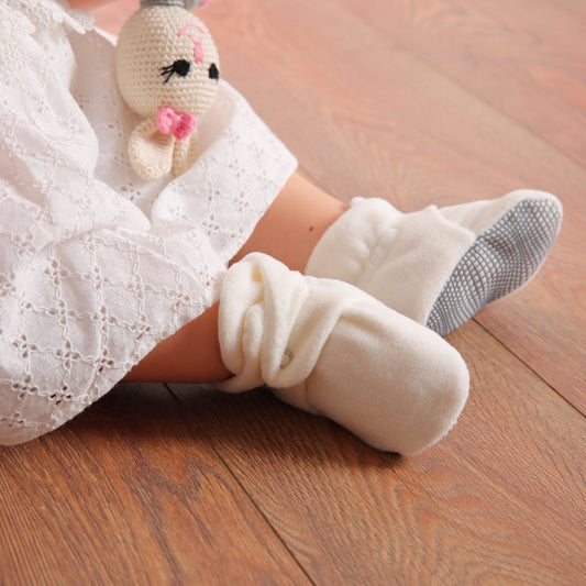 White Baby Booties 