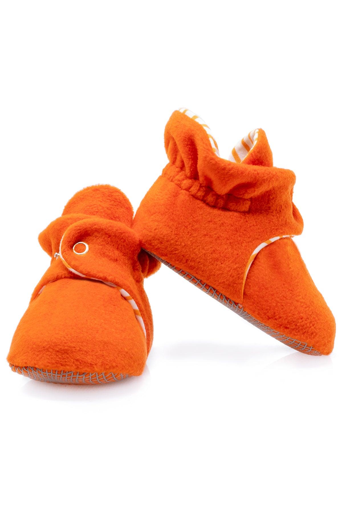 Orange Baby Booties