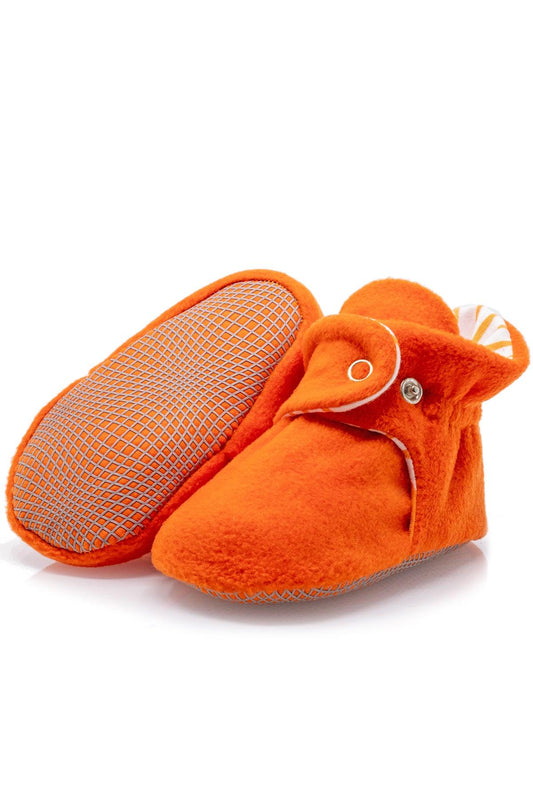 Orange Baby Booties