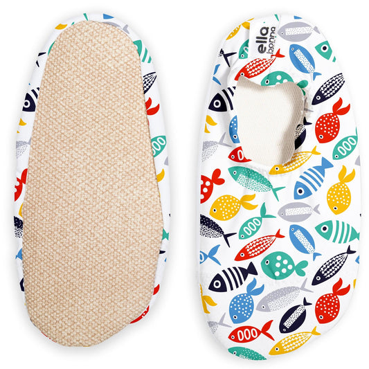 Non-Slip Sole, Unisex Baby, Children's Sea Shoes, Pool Booties, Colorful Fish